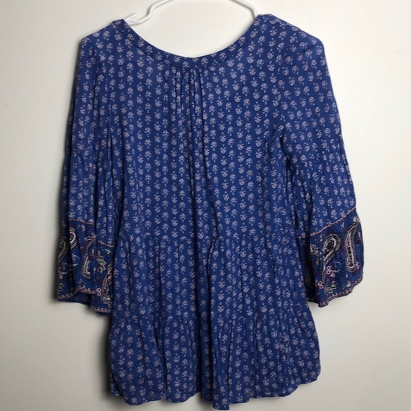American Eagle Peplum Peasant Top Boho - Picture 6 of 7